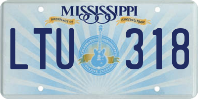 MS license plate LTU318