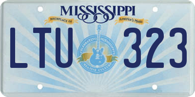 MS license plate LTU323
