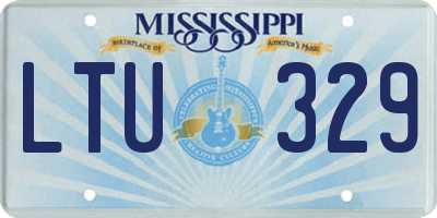 MS license plate LTU329
