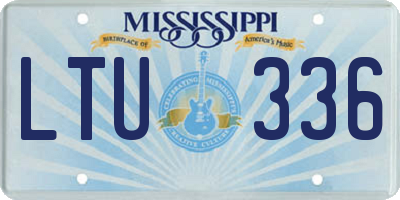 MS license plate LTU336