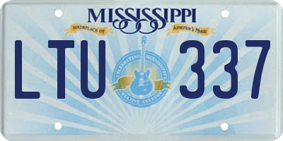 MS license plate LTU337