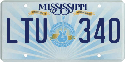 MS license plate LTU340