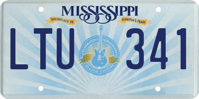 MS license plate LTU341