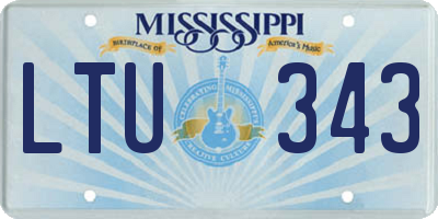 MS license plate LTU343