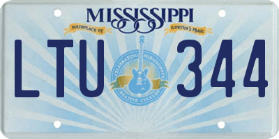 MS license plate LTU344