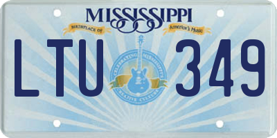 MS license plate LTU349