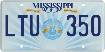 MS license plate LTU350