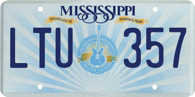 MS license plate LTU357