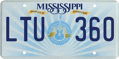 MS license plate LTU360