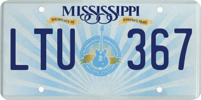 MS license plate LTU367