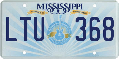 MS license plate LTU368