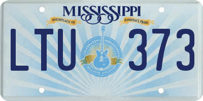 MS license plate LTU373