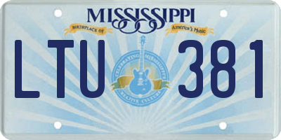 MS license plate LTU381