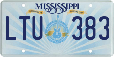 MS license plate LTU383