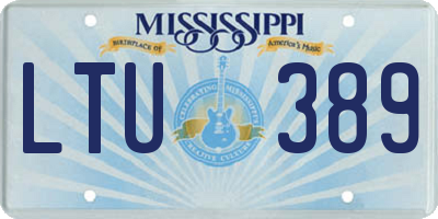 MS license plate LTU389