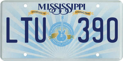 MS license plate LTU390