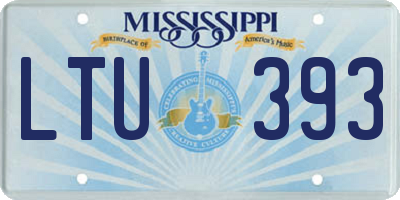 MS license plate LTU393