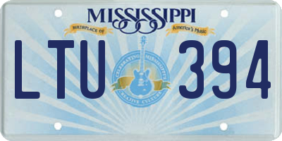 MS license plate LTU394
