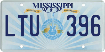 MS license plate LTU396