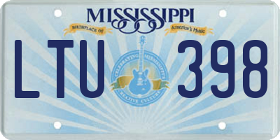 MS license plate LTU398