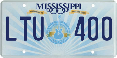 MS license plate LTU400