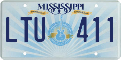 MS license plate LTU411