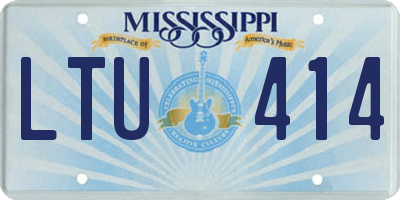 MS license plate LTU414