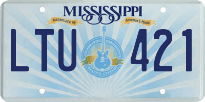 MS license plate LTU421