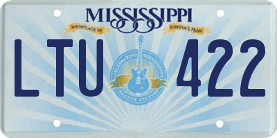 MS license plate LTU422