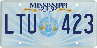 MS license plate LTU423