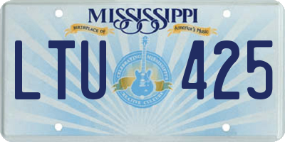 MS license plate LTU425