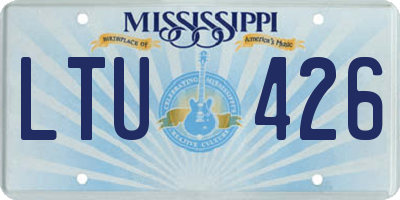MS license plate LTU426