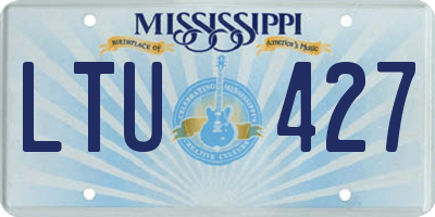 MS license plate LTU427