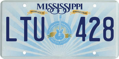 MS license plate LTU428