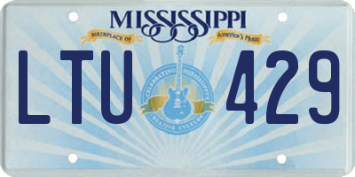MS license plate LTU429