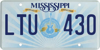 MS license plate LTU430