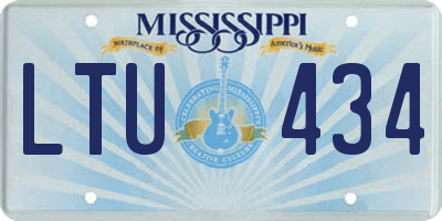 MS license plate LTU434