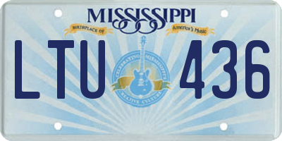 MS license plate LTU436