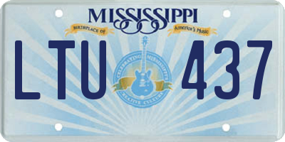 MS license plate LTU437