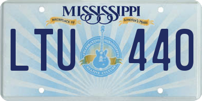 MS license plate LTU440