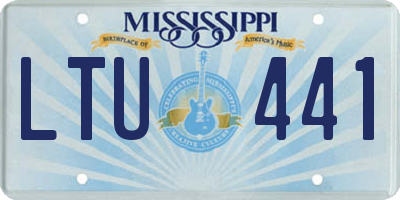 MS license plate LTU441