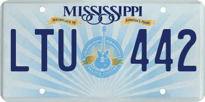 MS license plate LTU442