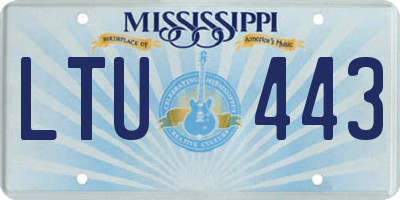 MS license plate LTU443
