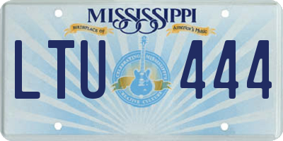 MS license plate LTU444
