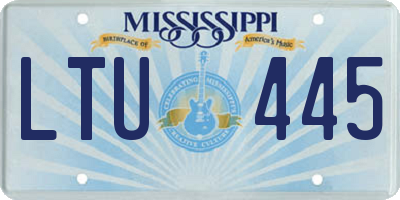 MS license plate LTU445