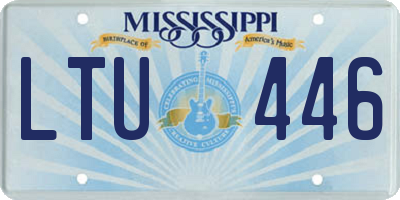MS license plate LTU446