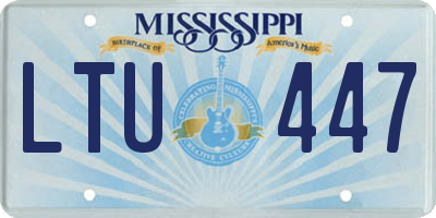 MS license plate LTU447