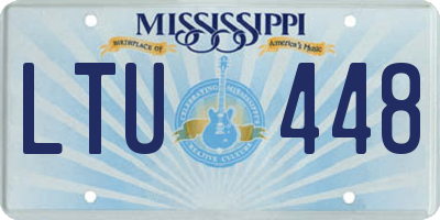 MS license plate LTU448