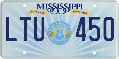 MS license plate LTU450