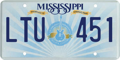 MS license plate LTU451
